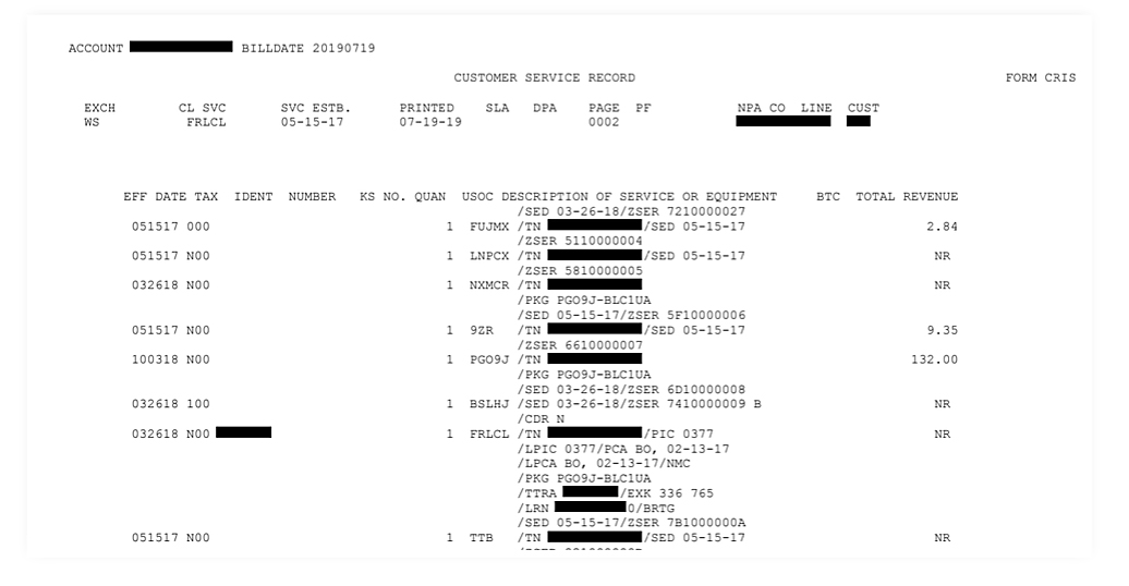 Telecom auditing and expense reduction, Telecom Auditing