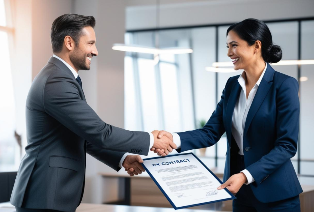 Restaurant owner negotiating vendor contracts to optimize expenses.